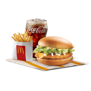 Spicy Chicken Burger with Cheese Meal